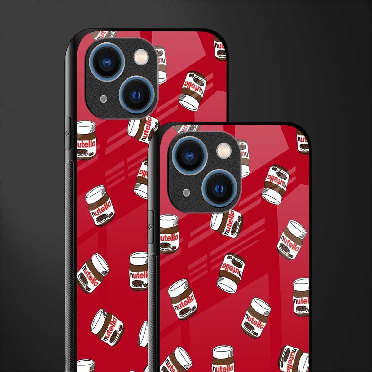 red nutella glass case for iphone 13 mini image-2