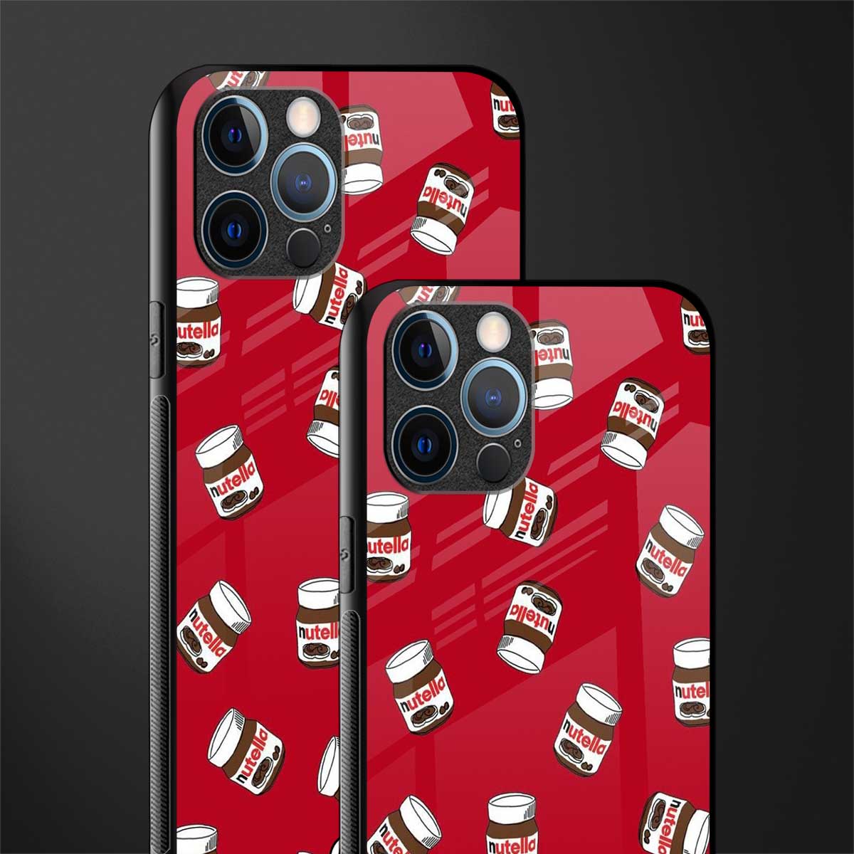 red nutella glass case for iphone 12 pro max image-2
