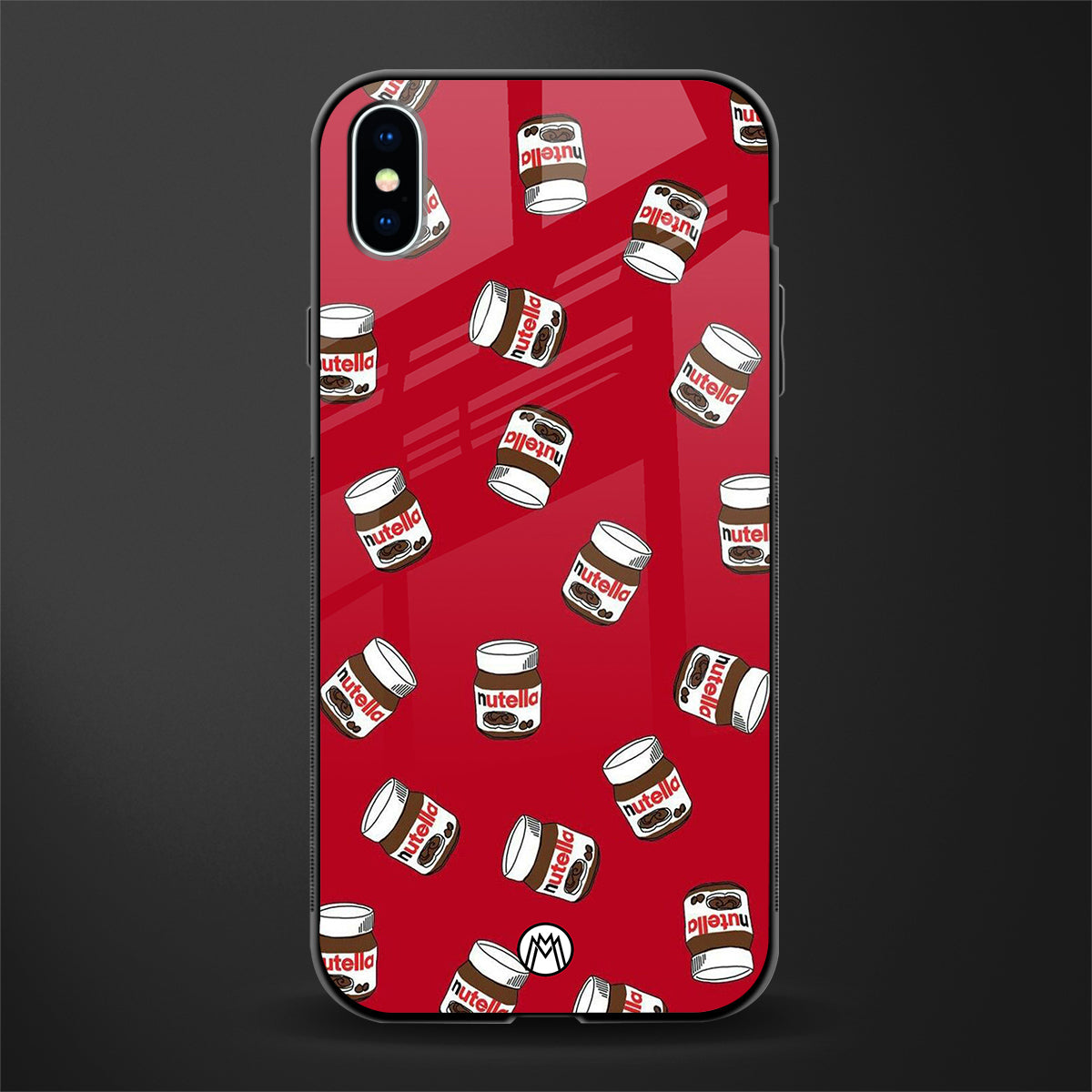 red nutella glass case for iphone xs max image