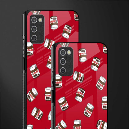 red nutella glass case for samsung galaxy a03s image-2