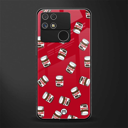 red nutella back phone cover | glass case for realme narzo 50a