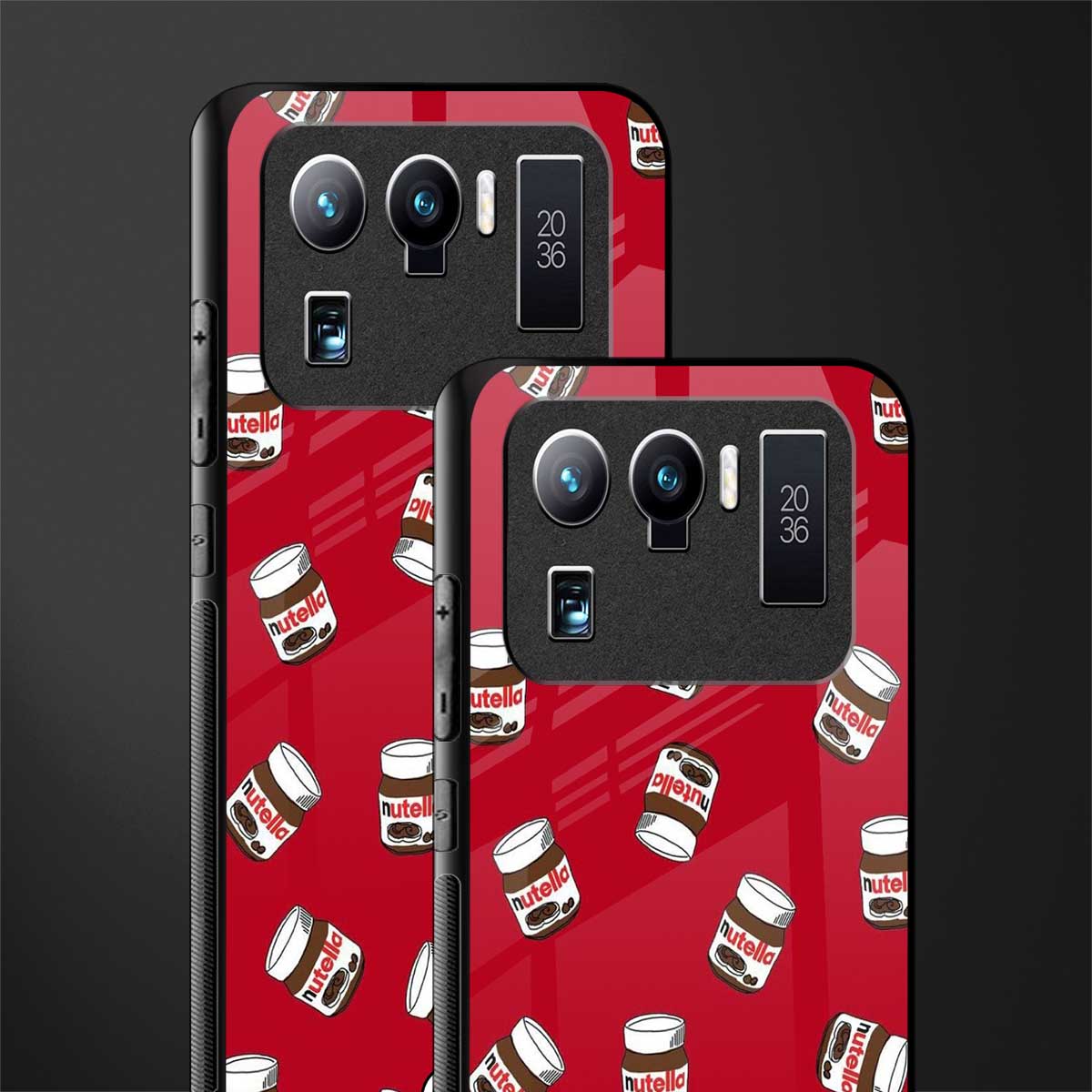 red nutella glass case for mi 11 ultra 5g image-2