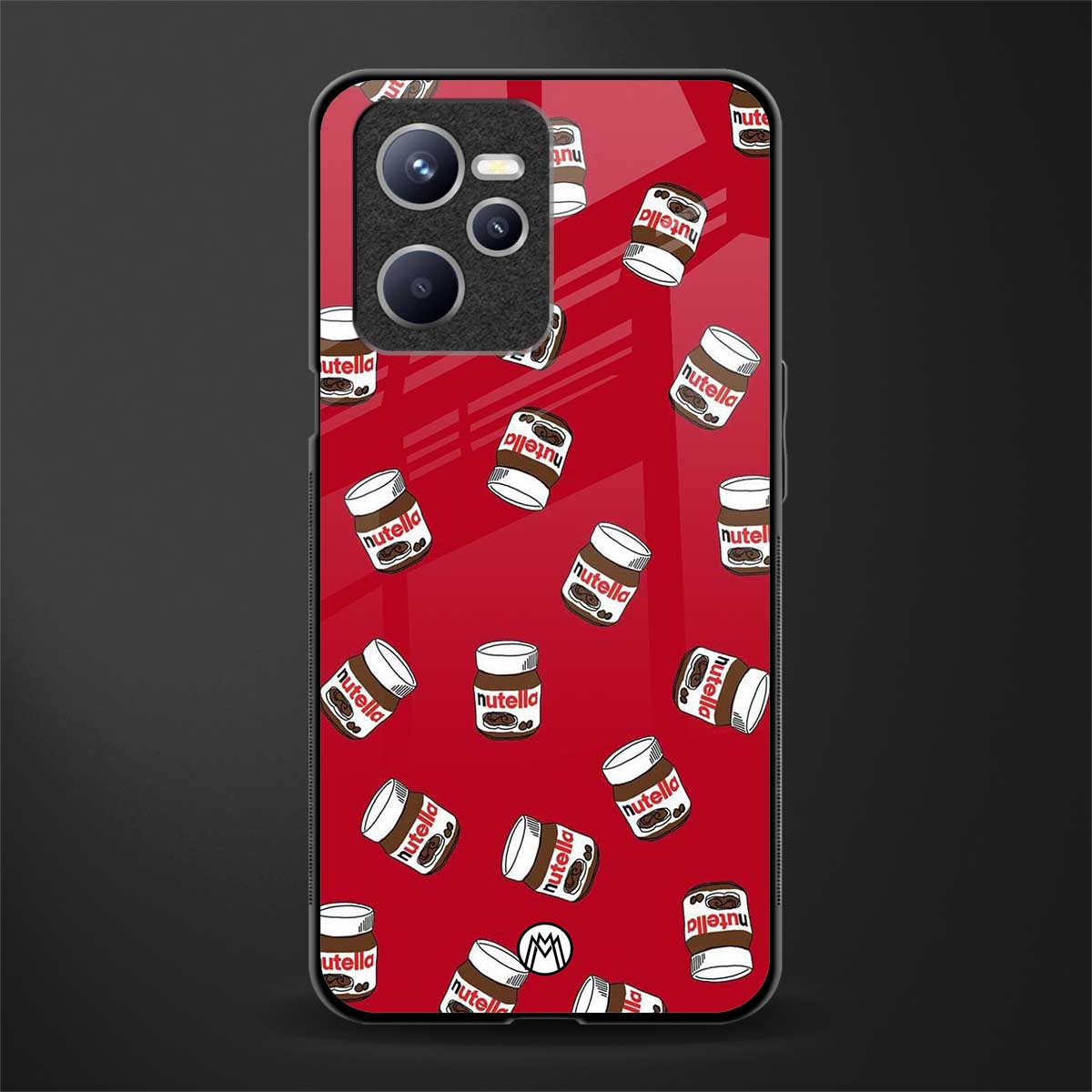 red nutella glass case for realme c35 image