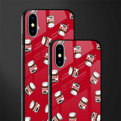 red nutella glass case for iphone x image-2