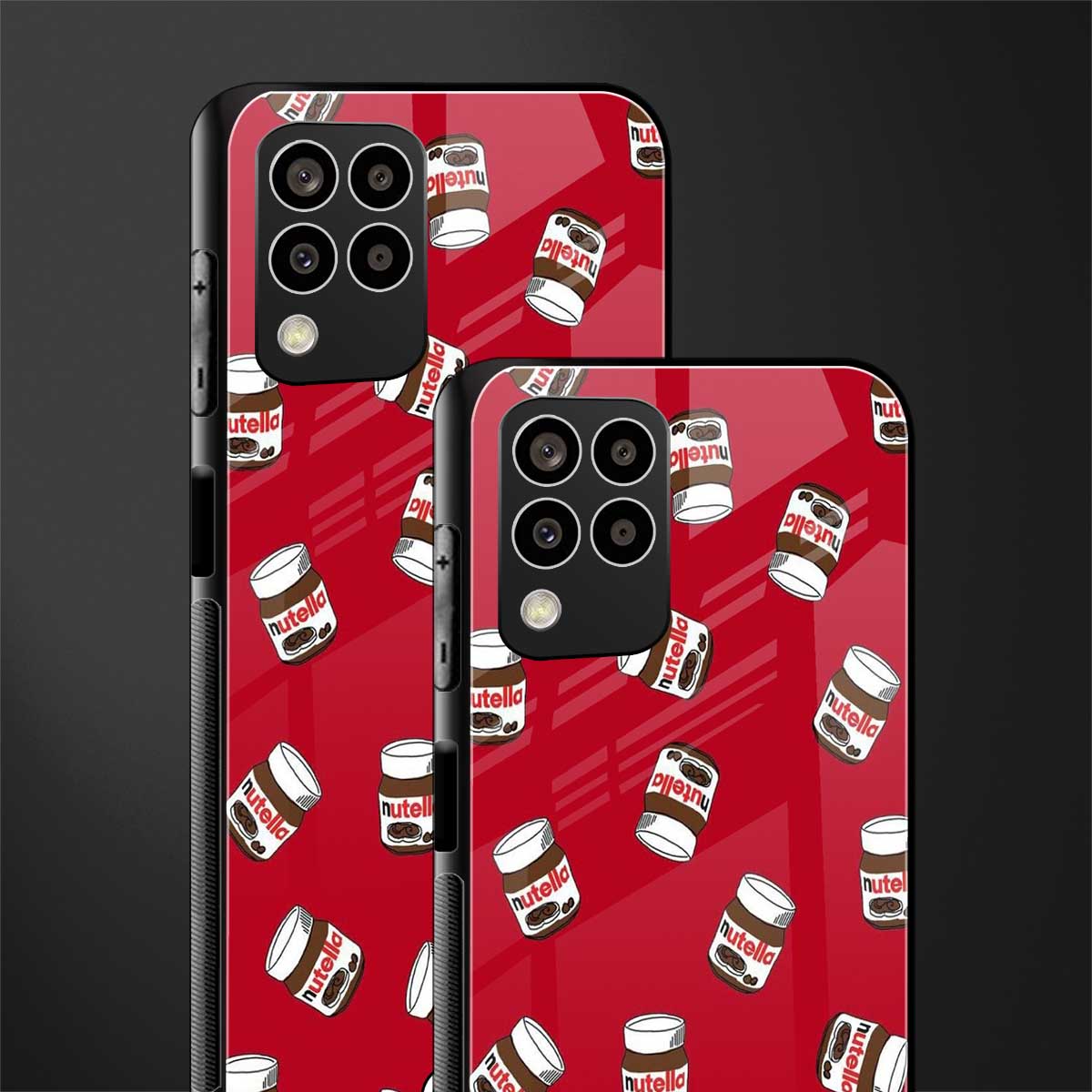 red nutella back phone cover | glass case for samsung galaxy m33 5g