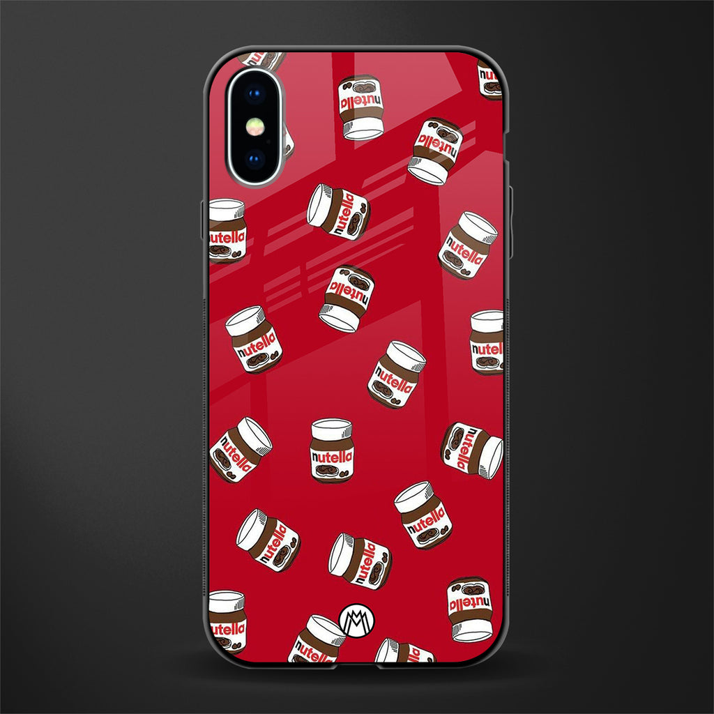 red nutella glass case for iphone x image