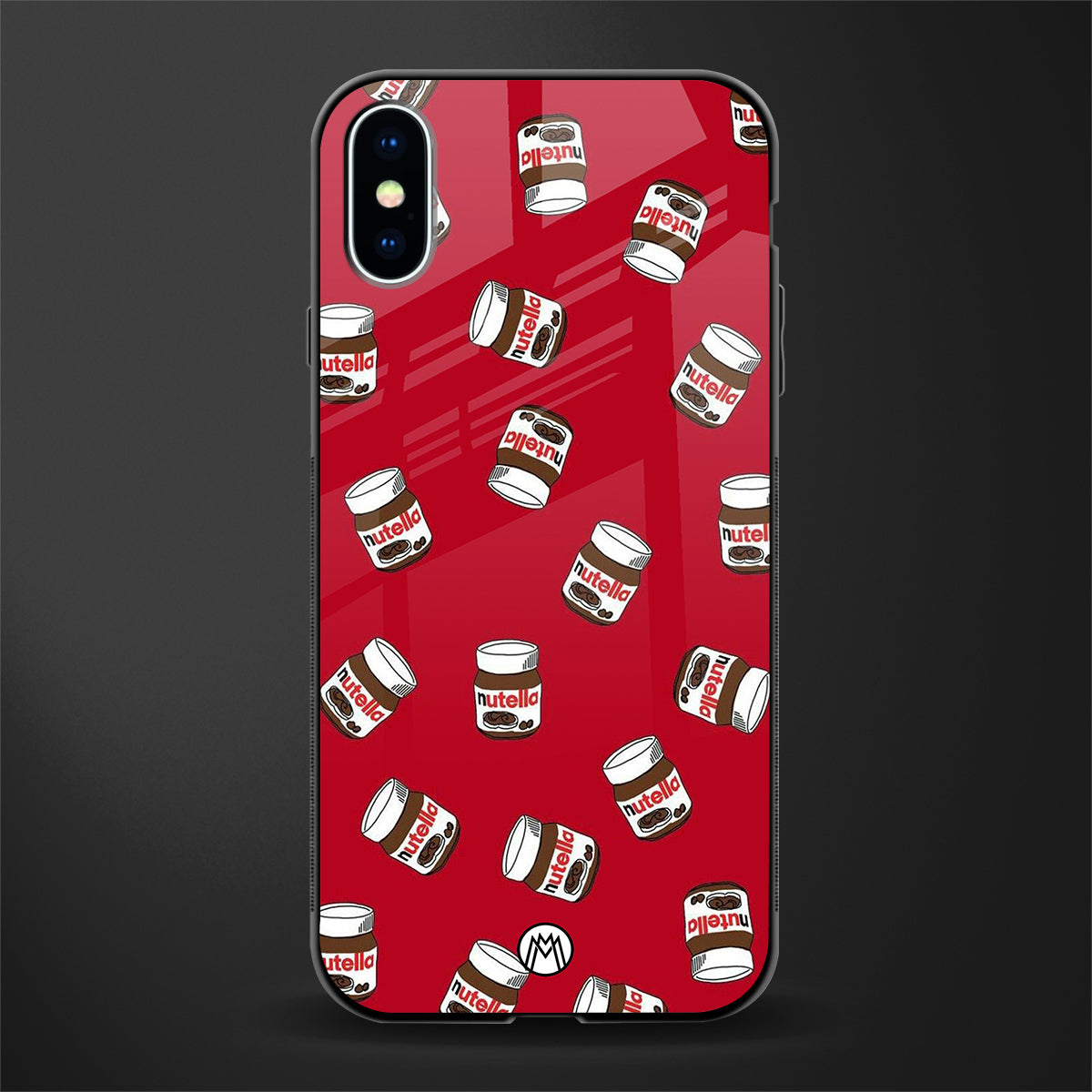 red nutella glass case for iphone x image