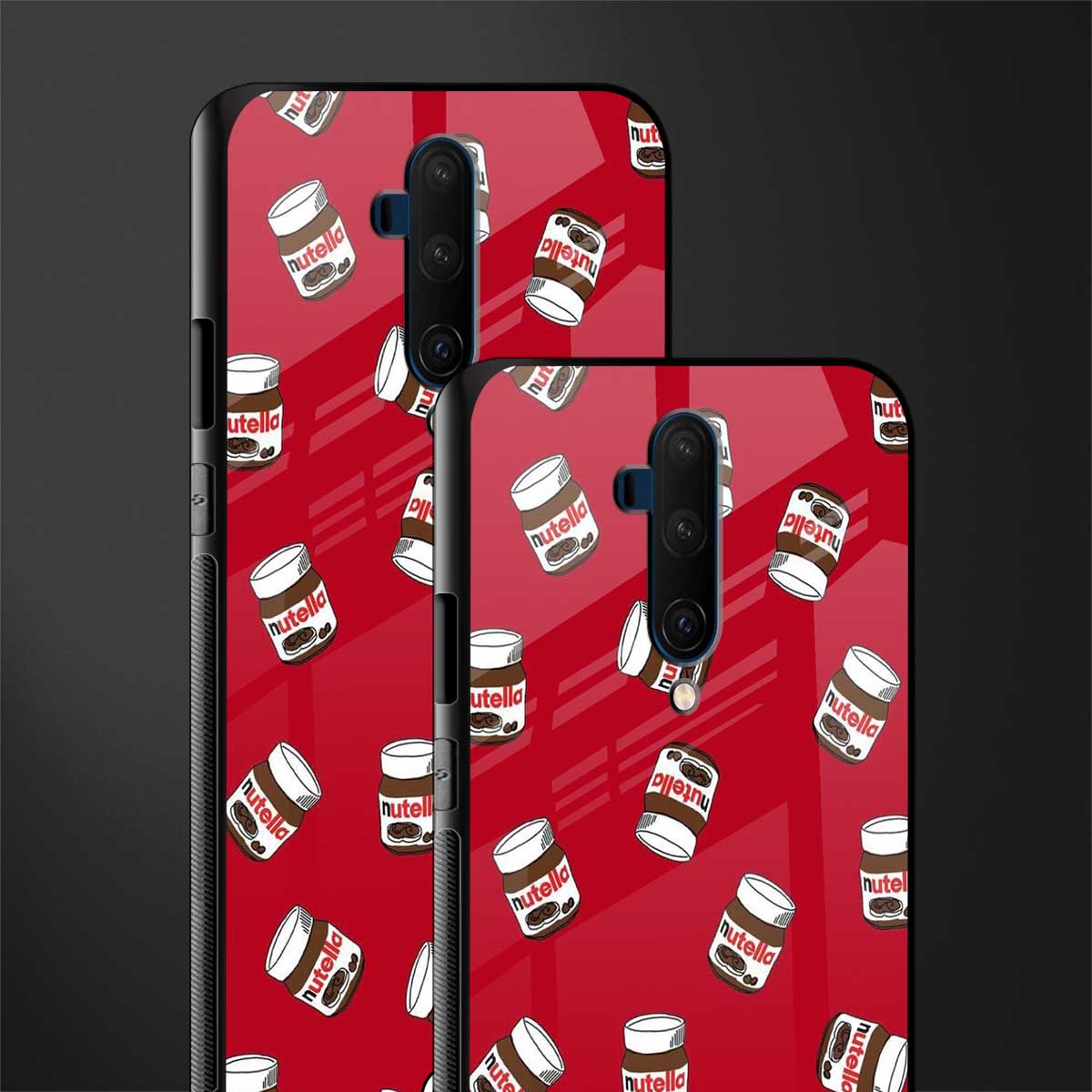 red nutella glass case for oneplus 7t pro image-2