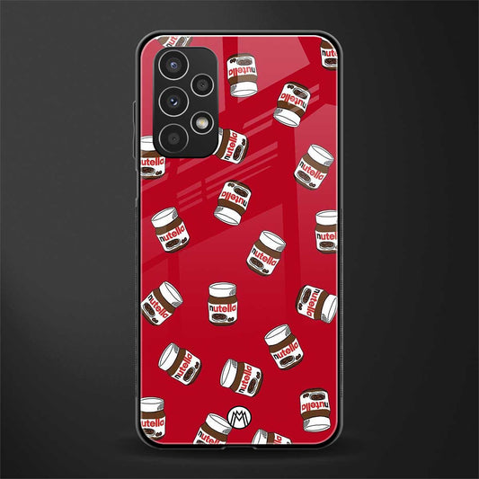 red nutella back phone cover | glass case for samsung galaxy a13 4g