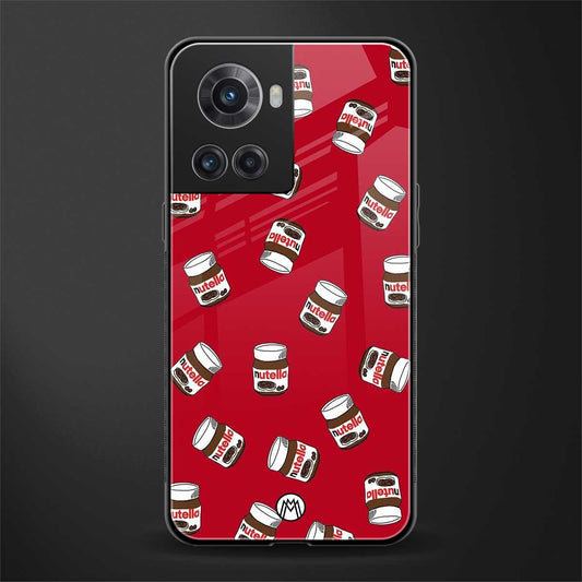 red nutella back phone cover | glass case for oneplus 10r 5g
