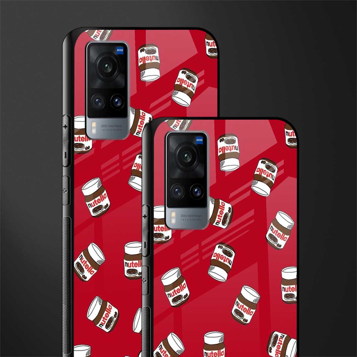 red nutella glass case for vivo x60 image-2