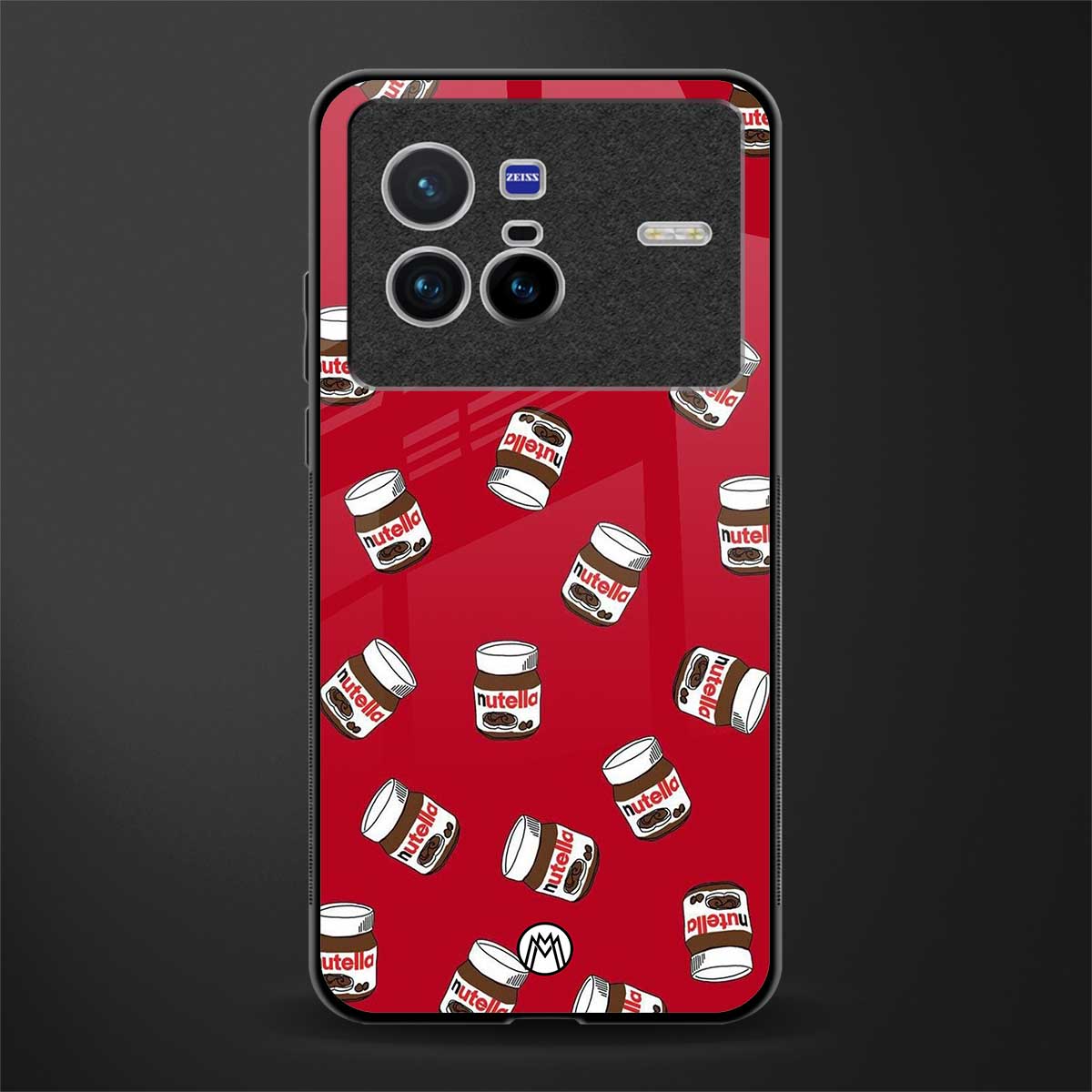 red nutella glass case for vivo x80 image