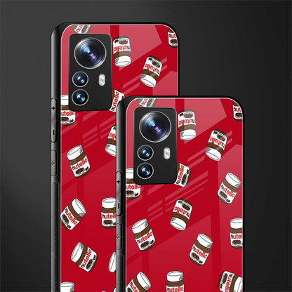 red nutella back phone cover | glass case for xiaomi 12 pro