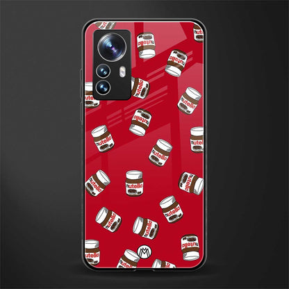 red nutella back phone cover | glass case for xiaomi 12 pro