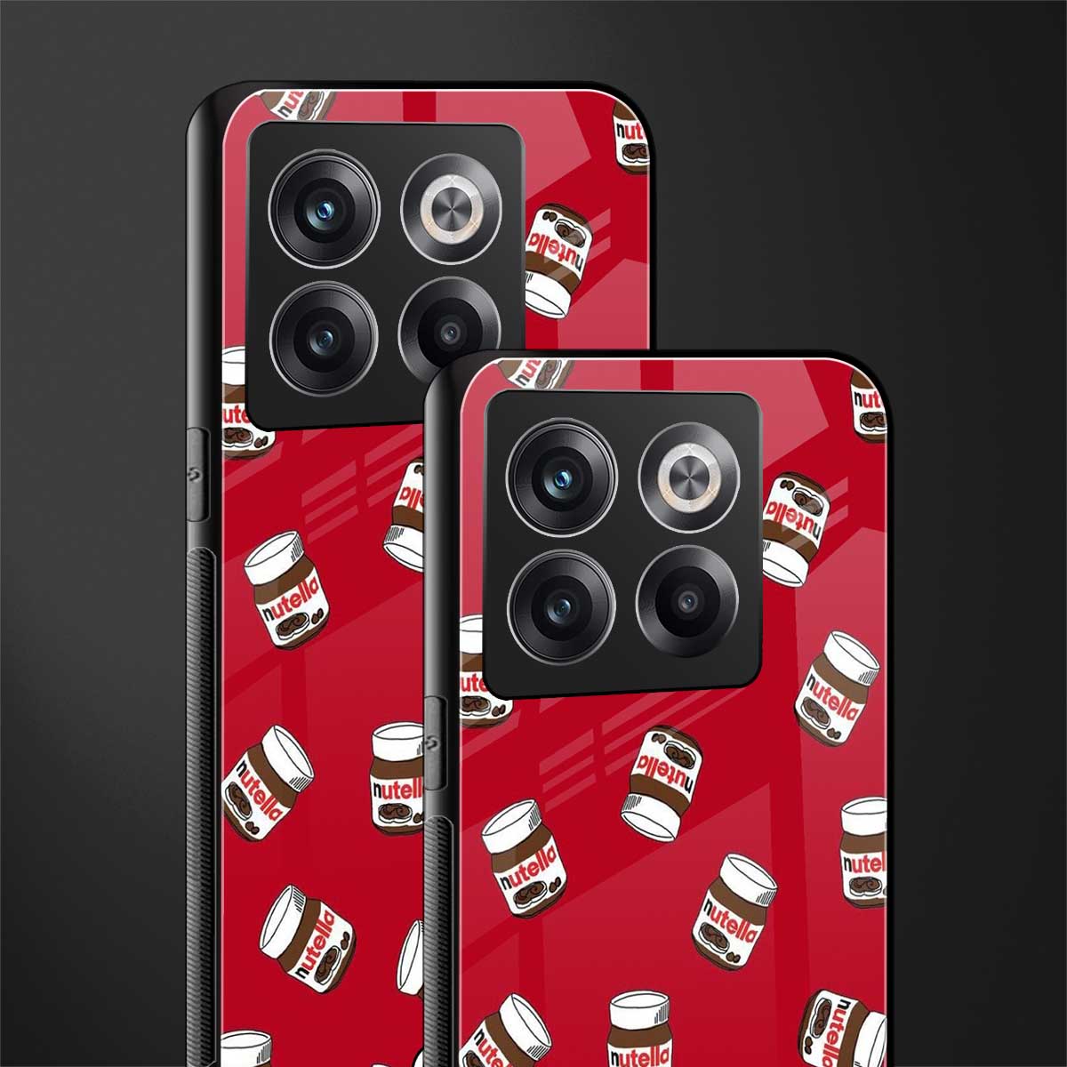 red nutella back phone cover | glass case for oneplus 10t