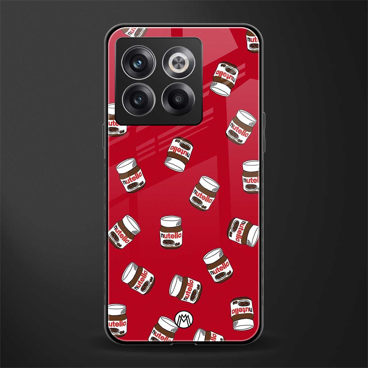 red nutella back phone cover | glass case for oneplus 10t