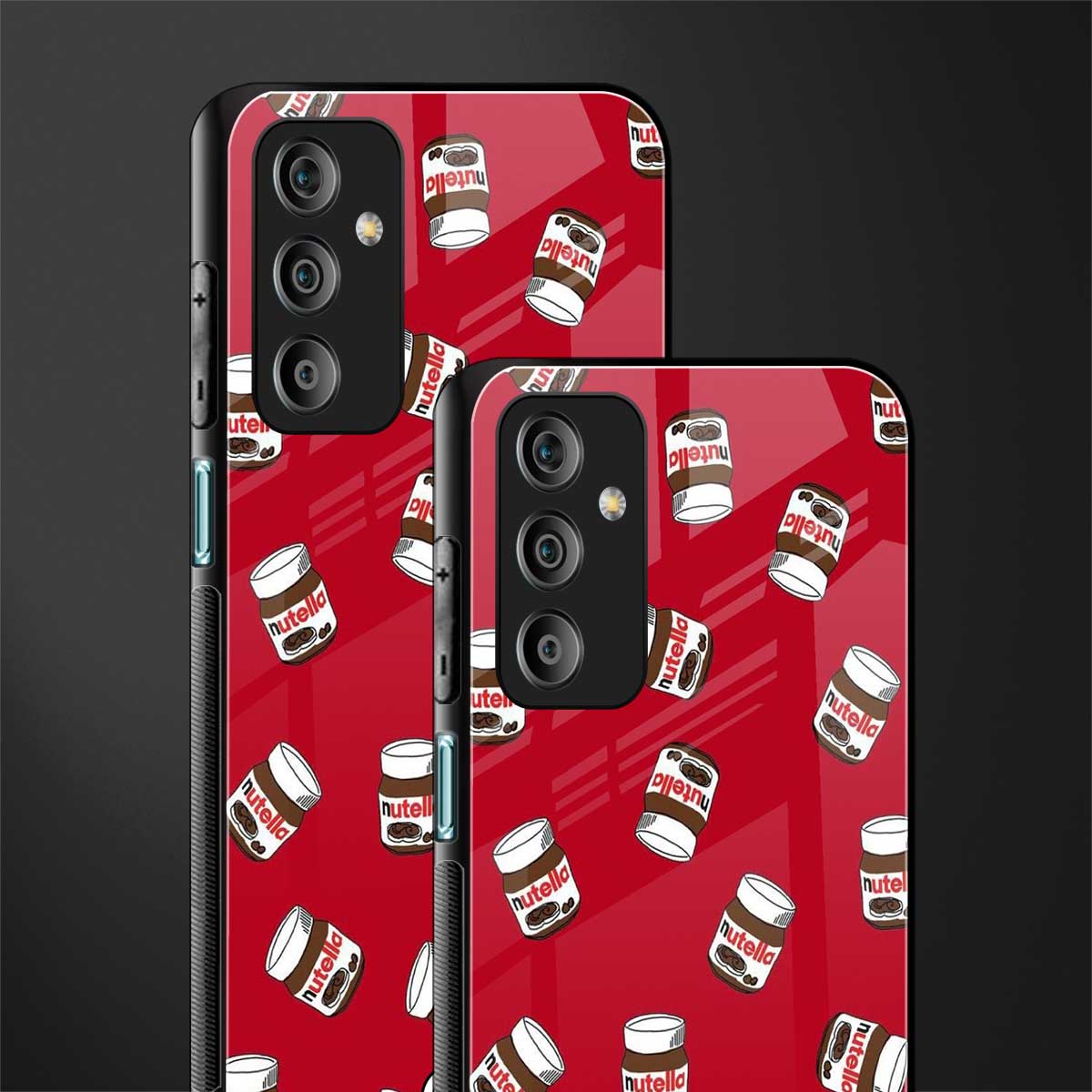 red nutella back phone cover | glass case for samsung galaxy f23 5g