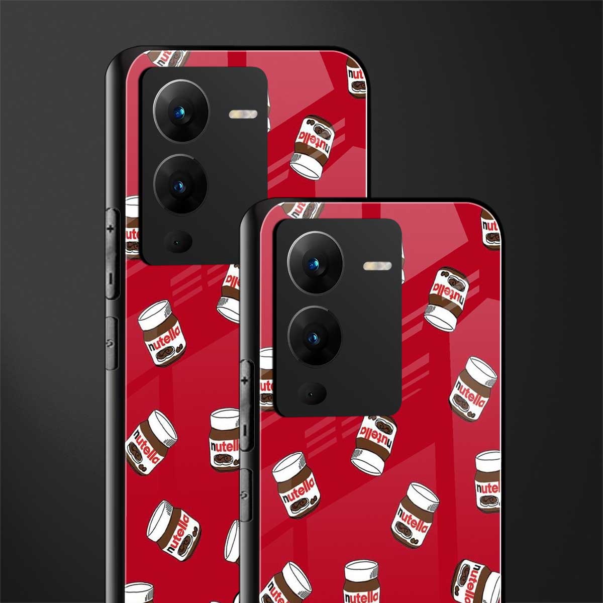 red nutella back phone cover | glass case for vivo v25 pro 5g