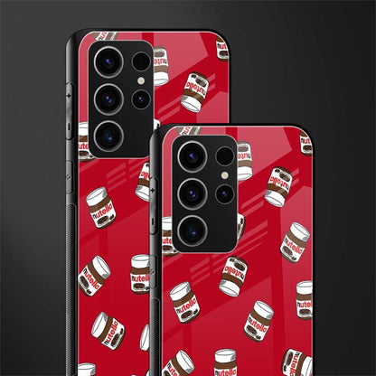 red nutella glass case for phone case | glass case for samsung galaxy s23 ultra