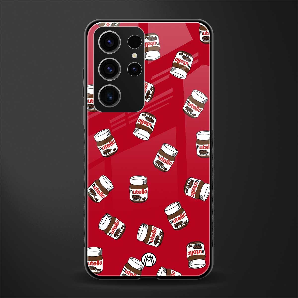 red nutella glass case for phone case | glass case for samsung galaxy s23 ultra