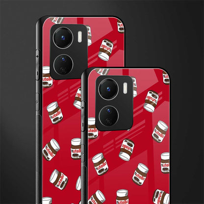 red nutella back phone cover | glass case for vivo y16