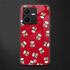 red nutella back phone cover | glass case for vivo y22
