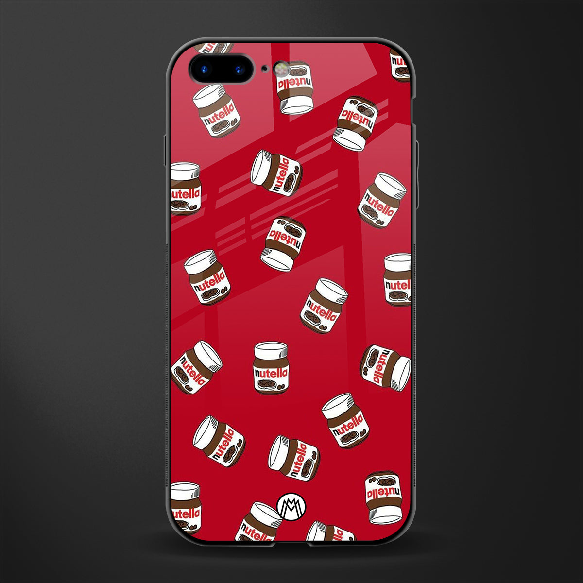 red nutella glass case for iphone 8 plus image