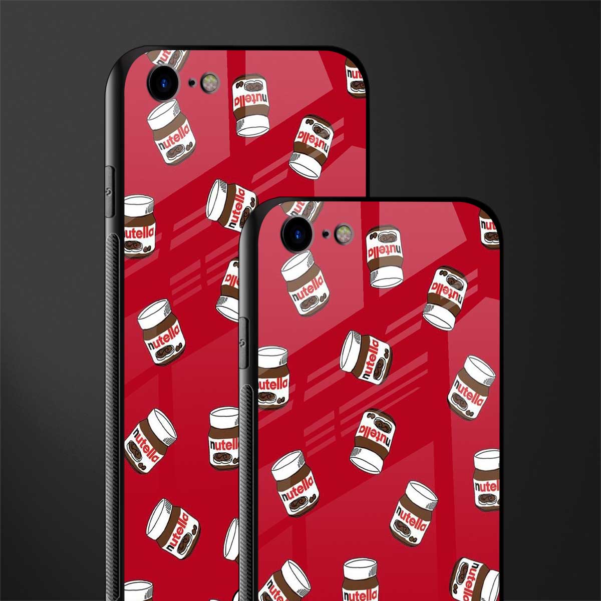 red nutella glass case for iphone se 2020 image-2
