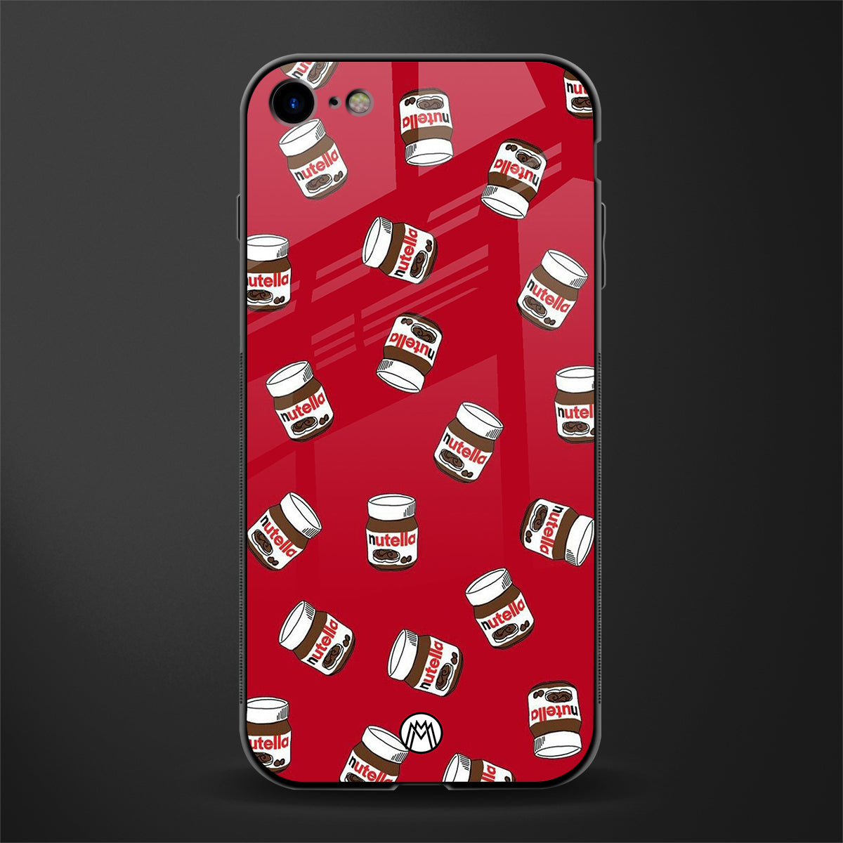 red nutella glass case for iphone se 2020 image