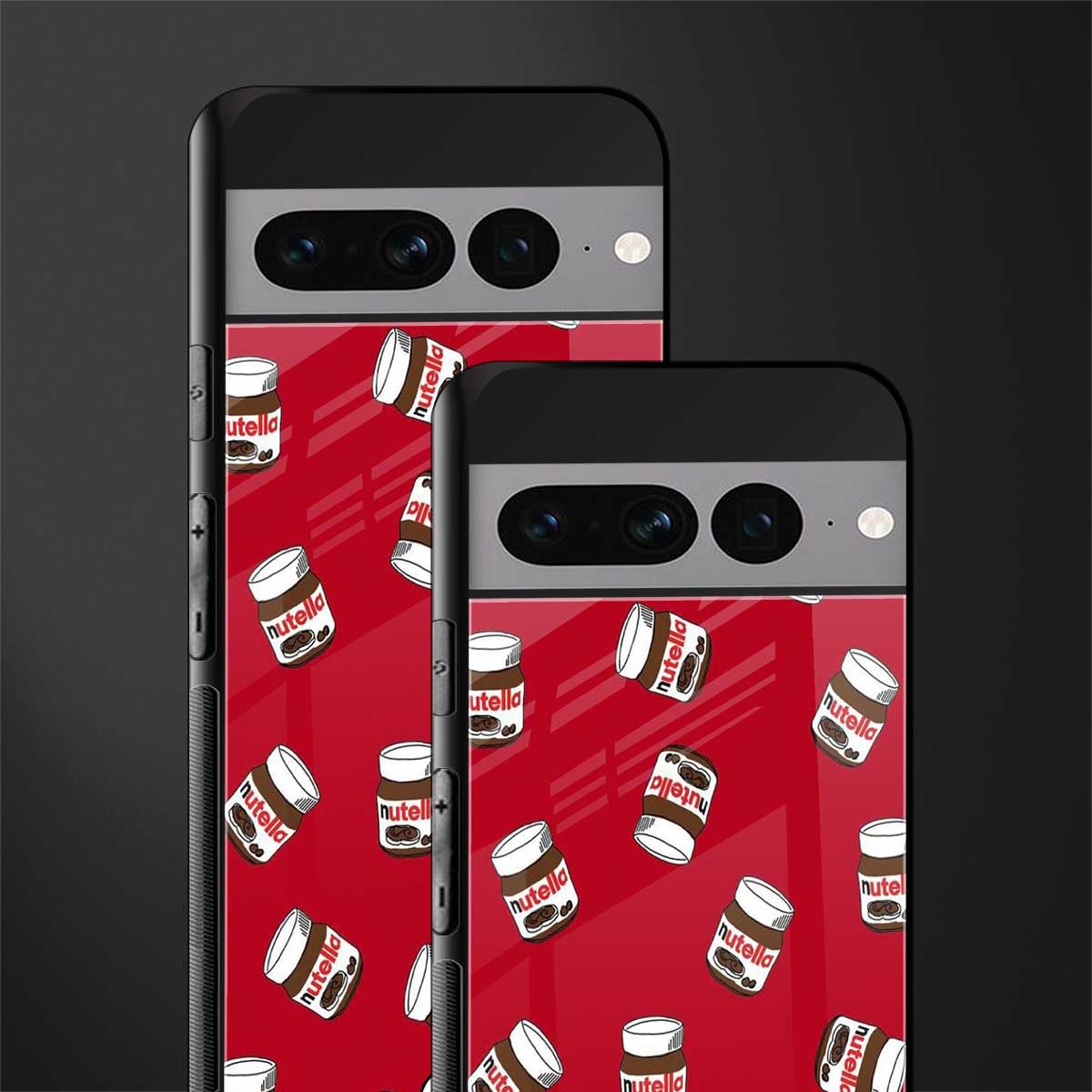 red nutella back phone cover | glass case for google pixel 7 pro