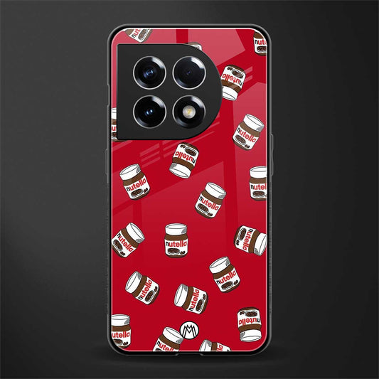 red nutella back phone cover | glass case for oneplus 11