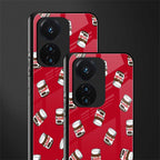 red nutella back phone cover | glass case for vivo t1 44w 4g