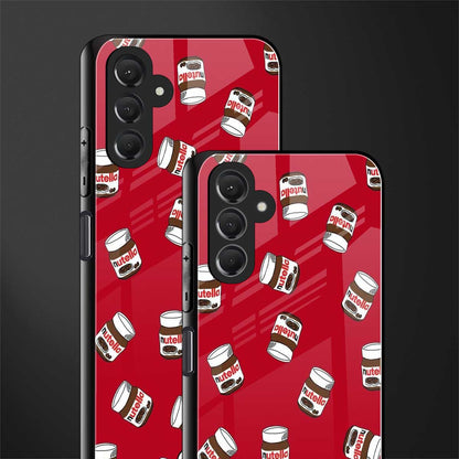 red nutella back phone cover | glass case for samsun galaxy a24 4g