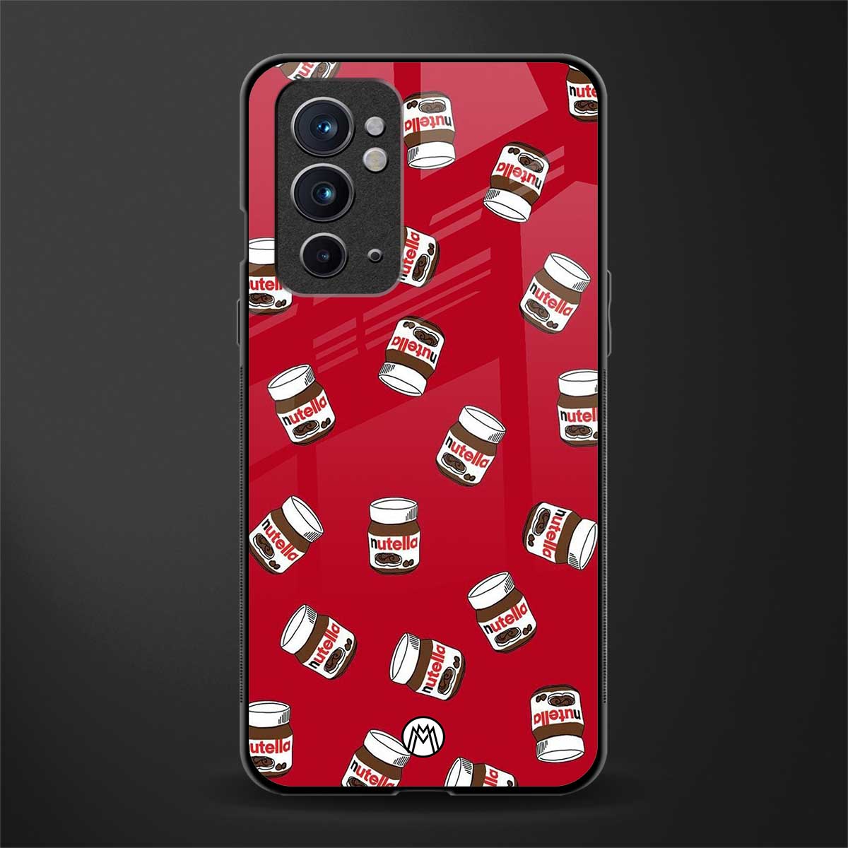 red nutella glass case for oneplus 9rt image