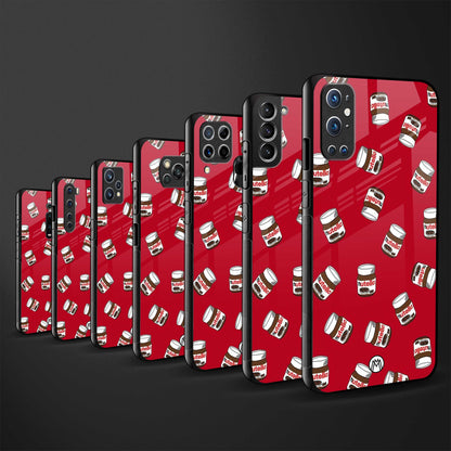 red nutella back phone cover | glass case for vivo y22