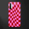 red pink trippy check pattern glass case for realme x2 image