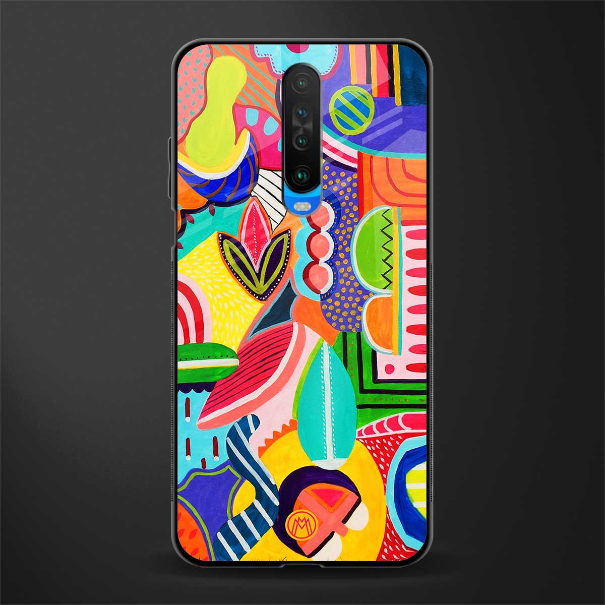 retro abstract glass case for poco x2 image