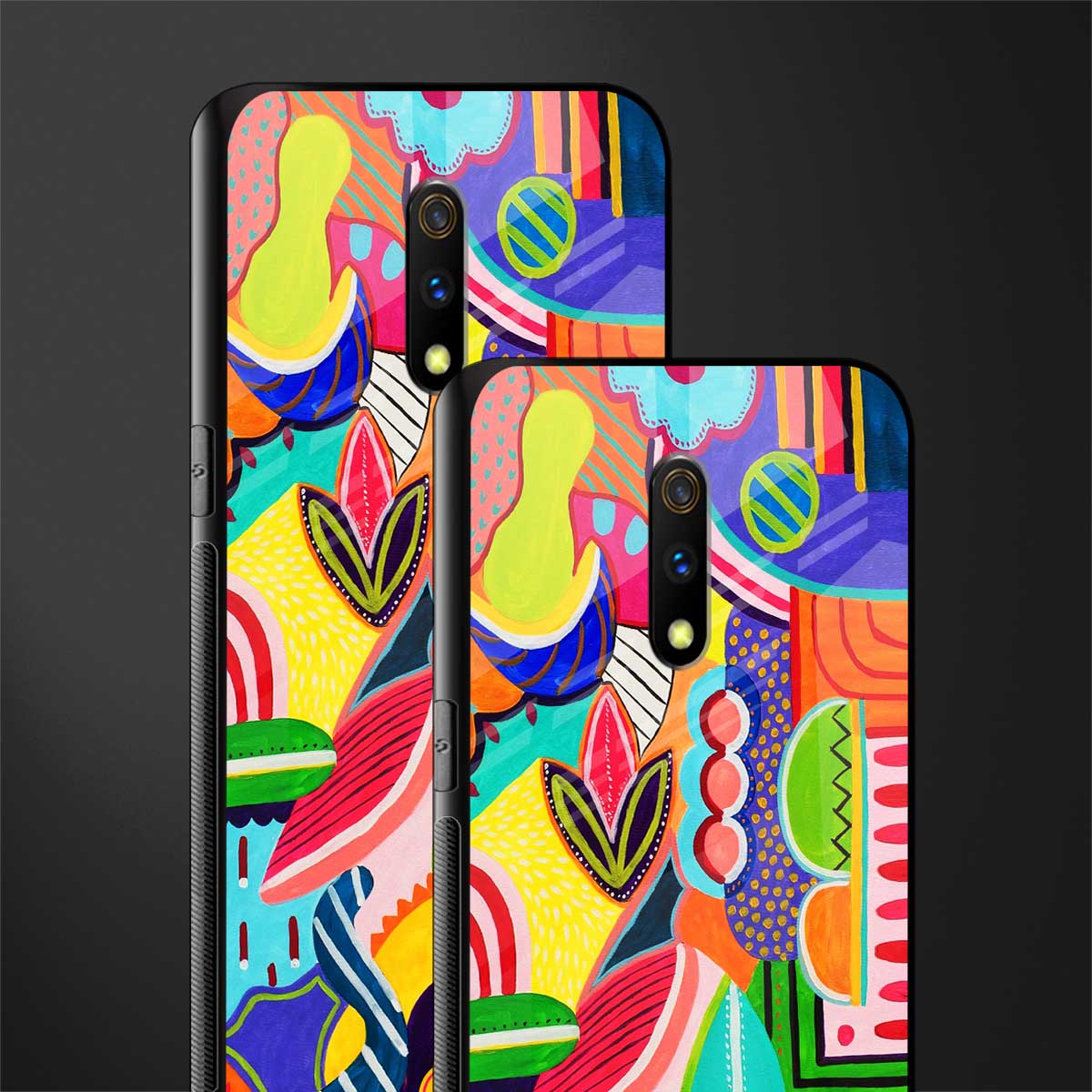 retro abstract glass case for realme x image-2