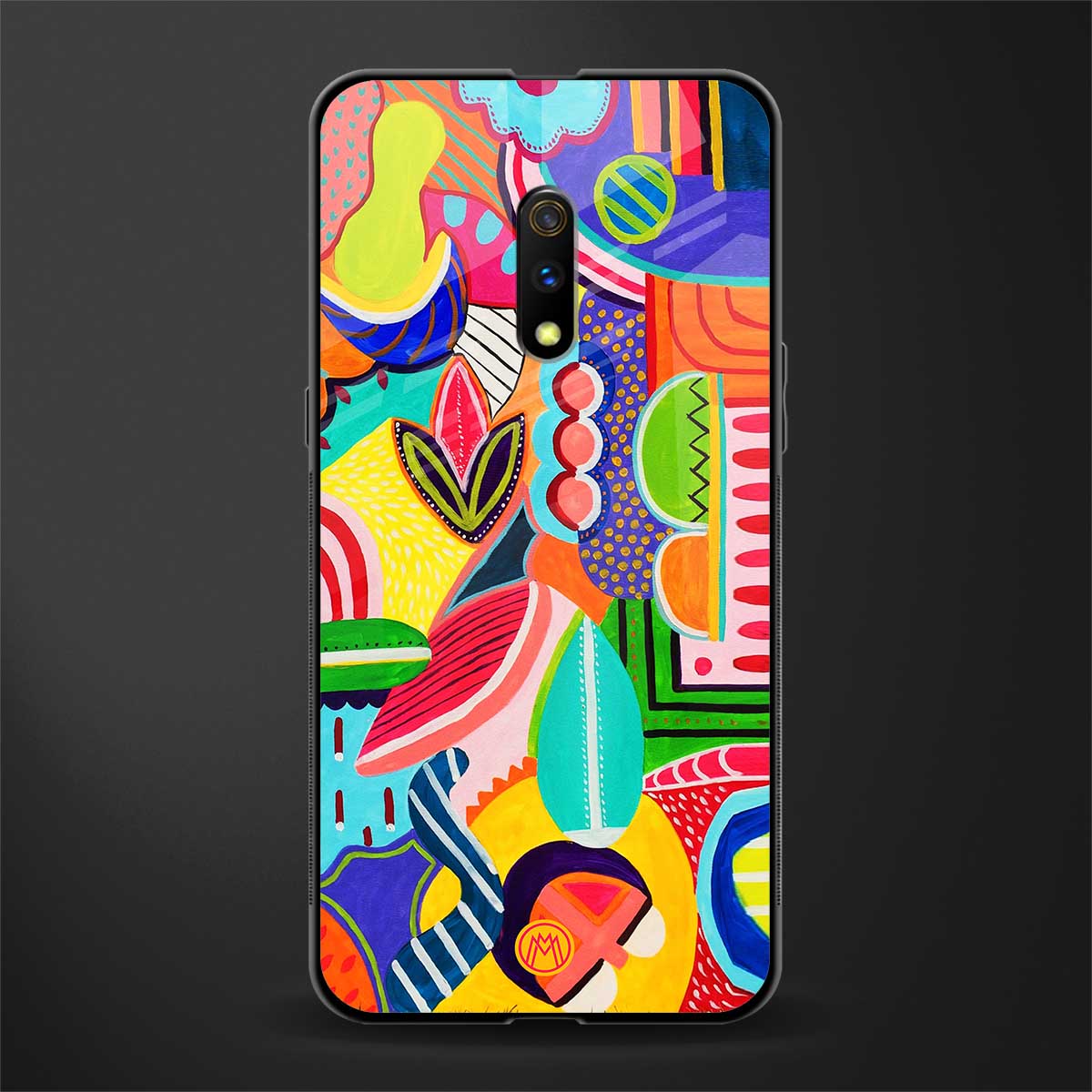 retro abstract glass case for realme x image