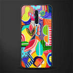retro abstract glass case for oppo reno 2z image