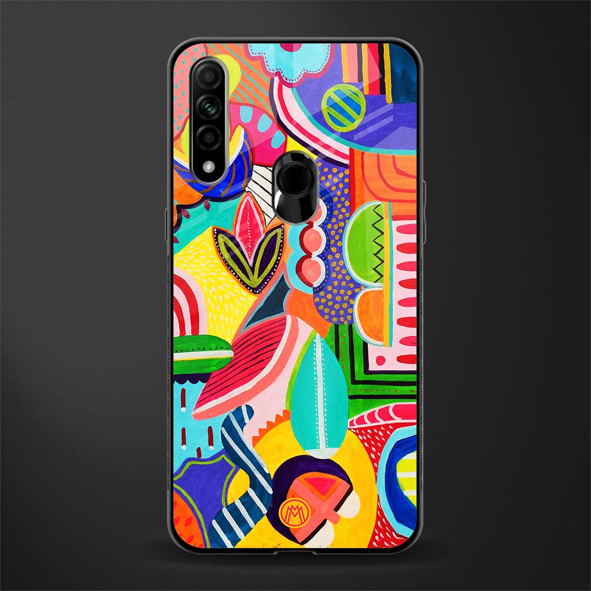 retro abstract glass case for oppo a31 image