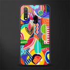 retro abstract glass case for vivo u20 image