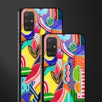 retro abstract glass case for samsung galaxy a51 image-2