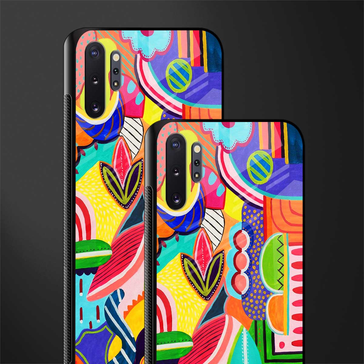 retro abstract glass case for samsung galaxy note 10 plus image-2