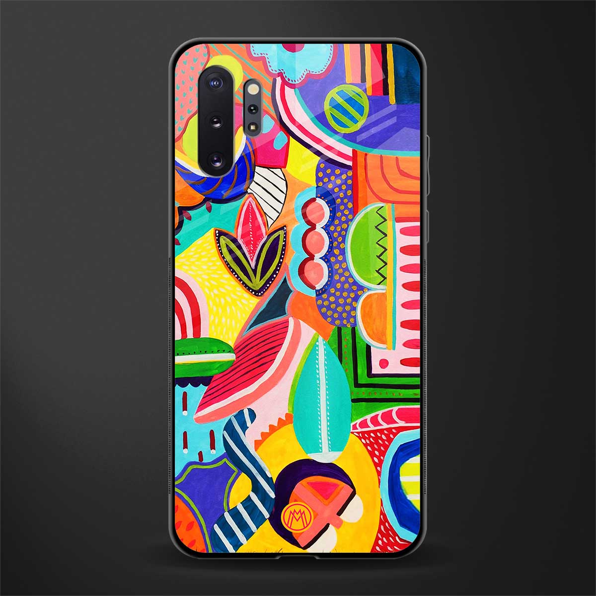 retro abstract glass case for samsung galaxy note 10 plus image