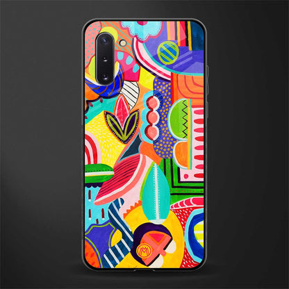 retro abstract glass case for samsung galaxy note 10 image