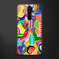 retro abstract glass case for redmi note 8 pro image
