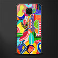 retro abstract glass case for poco m2 pro image