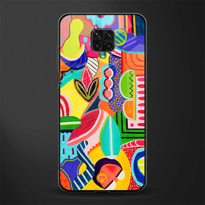 retro abstract glass case for redmi note 9 pro max image
