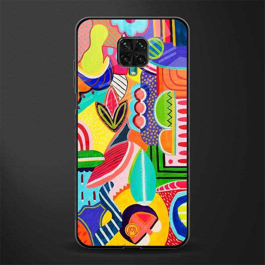 retro abstract glass case for redmi note 9 pro max image